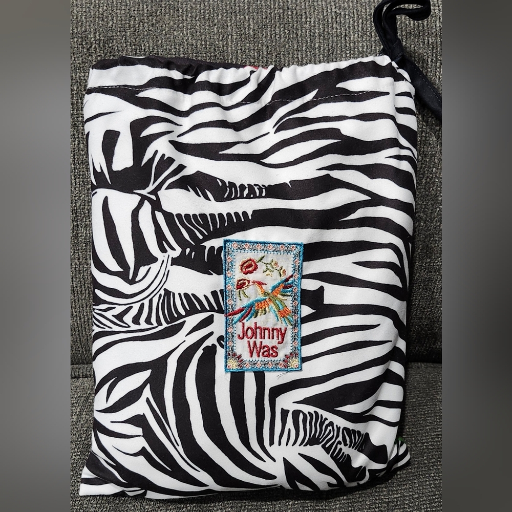 Johnny Was Aruba zebra floral beach blanket in bag. NWOT - Picture 2 of 6